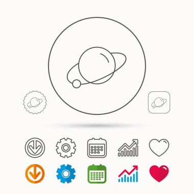 Gezegen simgesi. Dünya küre işareti.