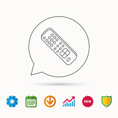Uzaktan kumanda simgesi. TV kanalları işareti.