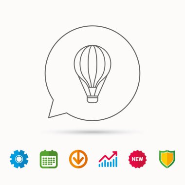 Hava Balon simgesi. Taşıma işareti sinek.