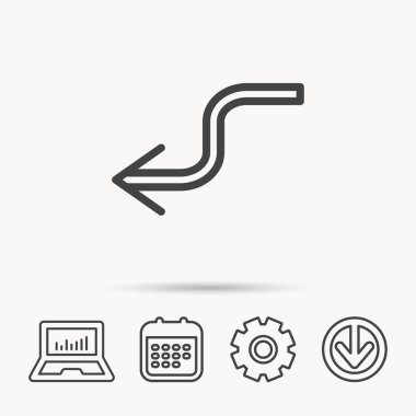 Ok arka simgesi. Önceki işaret.