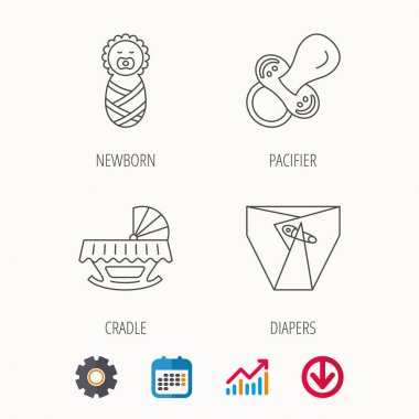 Emzik, Yenidoğan ve çocuk bezi simgeleri.