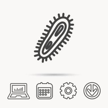 Bakteri simgesi. Tıp enfeksiyon sembolü.