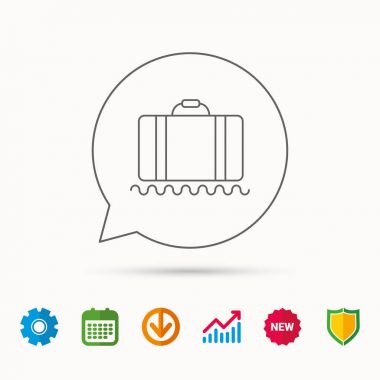 Bagaj simgesi. Bagaj işareti.