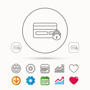 Engellenen kredi kartı simgesi. İşareti alışveriş.