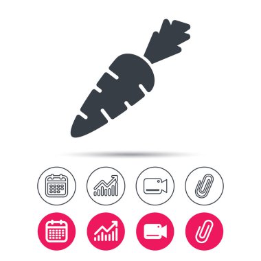 Havuç simgesi. Doğal sebze işareti.