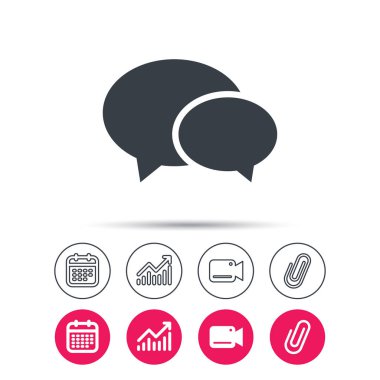 Sohbet simgesi. Konuşma balonu işareti.