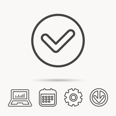 Onay simgesi onaylayın. Daire oturum açma kene.