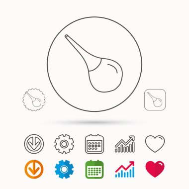 Tıbbi lavman simgesi. Lavman işareti.