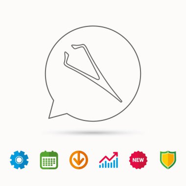 Kaş cımbız simgesi. Kozmetik donatımı işareti.