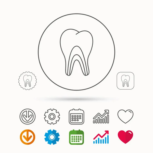 Dentinal tübüllerin simgesi. Diş tıp işareti. — Stok Vektör
