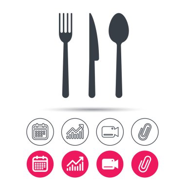 Çatal, bıçak ve kaşık simgeler. Çatal bıçak takımı işareti.