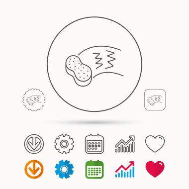 El yıkama simgesi. Temizlik sünger işareti.