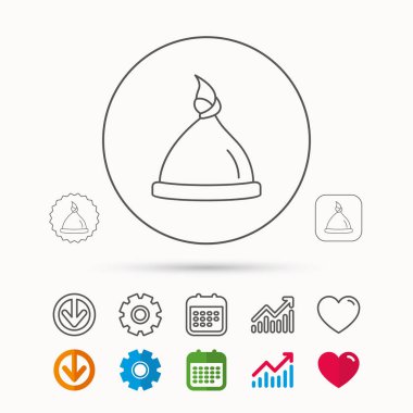 Bebek şapka simgesi. Yeni doğan kap işareti.