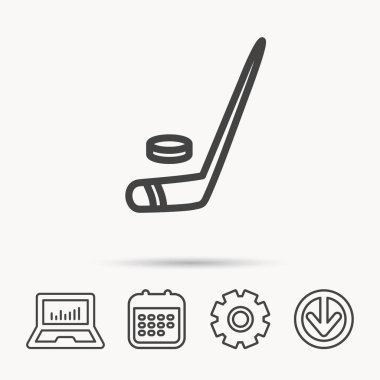 Buz hokeyi simgesi. Profesyonel spor oyun işareti.