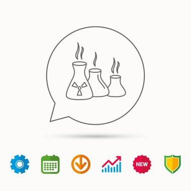 Sanayi bina simgesi. İşareti üretim.