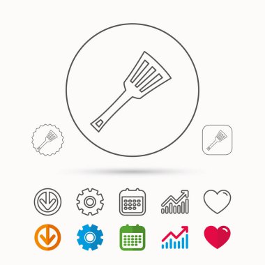 Mutfak gereçler simgesi. Mutfak eşyaları spatula işareti.