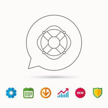 Lifebuoy ip simgesi olan. Yeleğini işareti.