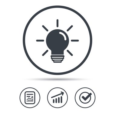 Ampul simgesi. Lamba aydınlatma işareti.