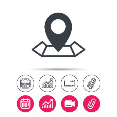 Konumu simgesi. İşaretçi işaret göster.