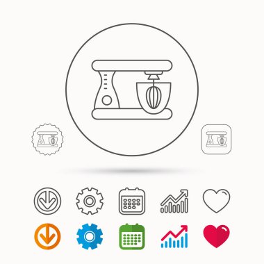 Mikser simgesi. Elektrik blender işareti.