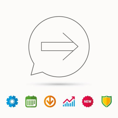 Sonraki ok simgesi. İleri işareti.