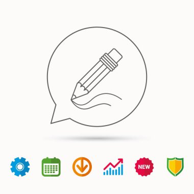 Kurşun kalem simgesini. Çizim aracı işareti.