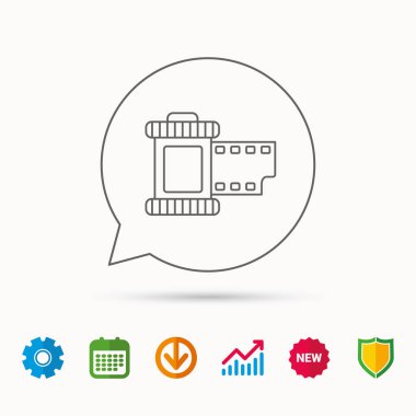 Retro fotoğraf simge. Kamera rulo işareti.