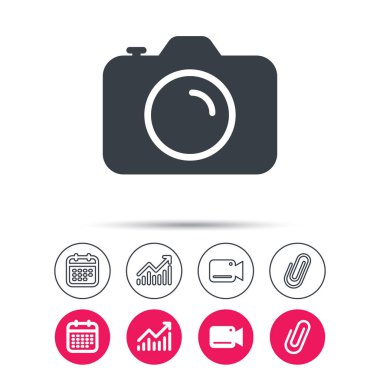 Kamera simgesi. Profesyonel photocamera işareti.