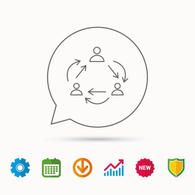 Ekip çalışması simgesi. Office işlemi oturum çalışma.