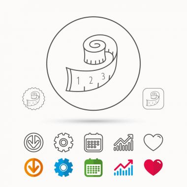 Ölçüm bandı simgesi. Kilo kaybı işareti.