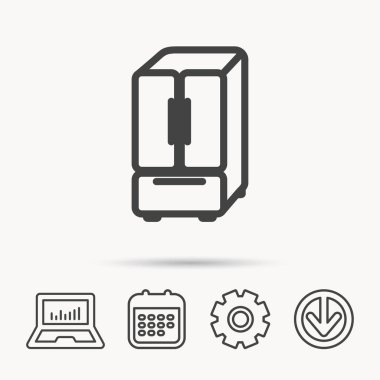 Amerikan buzdolabı simgesi. Buzdolabı işareti.