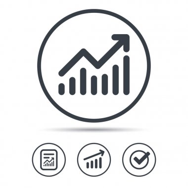 Grafik simgesi. İş analizi işareti grafik.