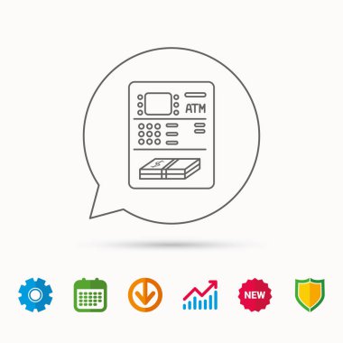 ATM simgesi. Otomatik Para Çekme işareti.