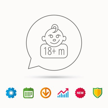 Bebek yüz simgesi. Yeni doğan çocuk işareti.