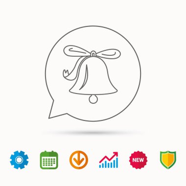 Zil zil simgesini. Ses handbell işareti.