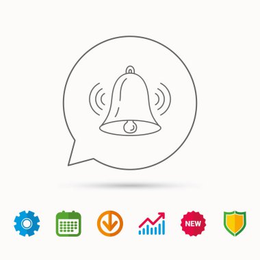 Zil zil simgesini. Ses handbell işareti.