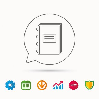 Kitap simgesi. Eğitim işareti.