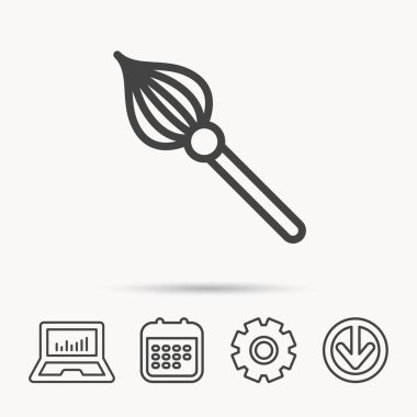 Fırça simgesi. Boya Fırçası aracı işareti.