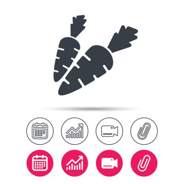 Havuç simgesi. Doğal sebze işareti.