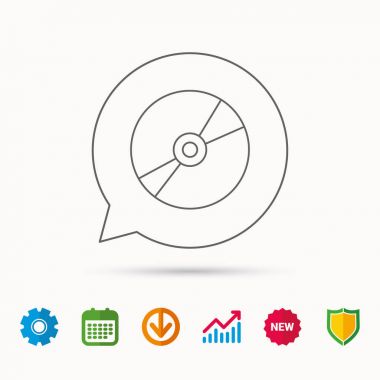 CD veya Dvd simgesini. Multimedya işareti.