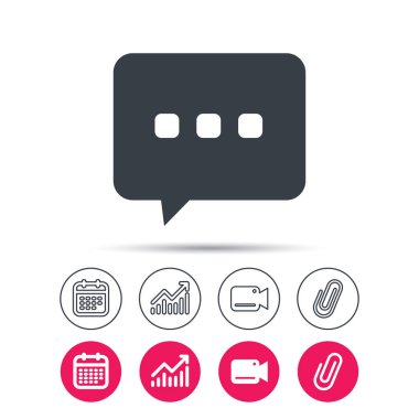 Sohbet simgesi. Konuşma balonu işareti.