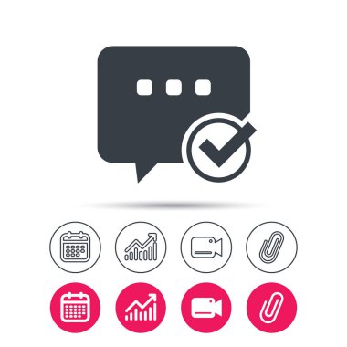 Kene simgesi ile sohbet. Konuşma balonu işareti.