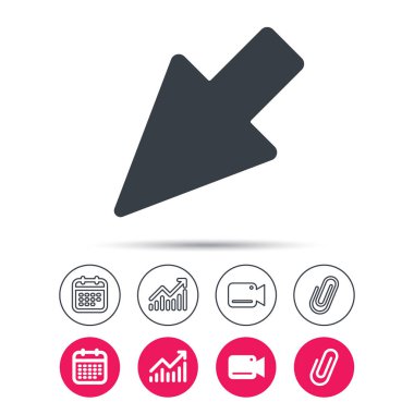 İmleç simgesi. Bilgisayar konumu işaret işareti.