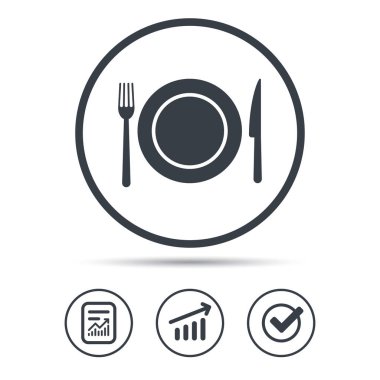 Tabak, çatal ve bıçak simgeler. Çatal bıçak takımı işareti.