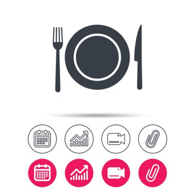 Tabak, çatal ve bıçak simgeler. Çatal bıçak takımı işareti.