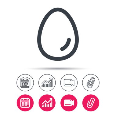 Yumurta simgesi. Kahvaltı yemek işareti.