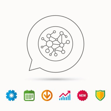 Küresel ağ kutsal kişilerin resmi. Sosyal bağlantılar işareti.