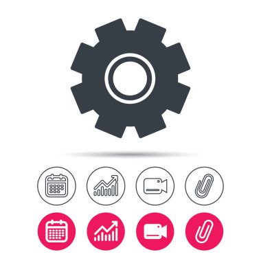 Dişli simgesini. Onarım hizmeti işareti.