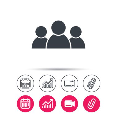 İnsanlar simgesi. Grup insanlar işareti.