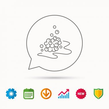 Kabarcıklar simgesi. İşareti banyo için köpük.